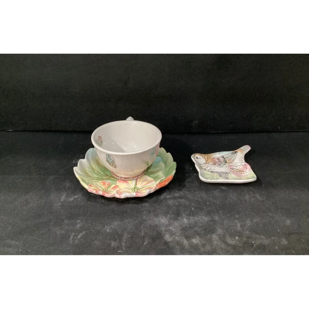 Fitz & Floyd Butterfly Tea Set, English Garden Collection, Replacement Tableware